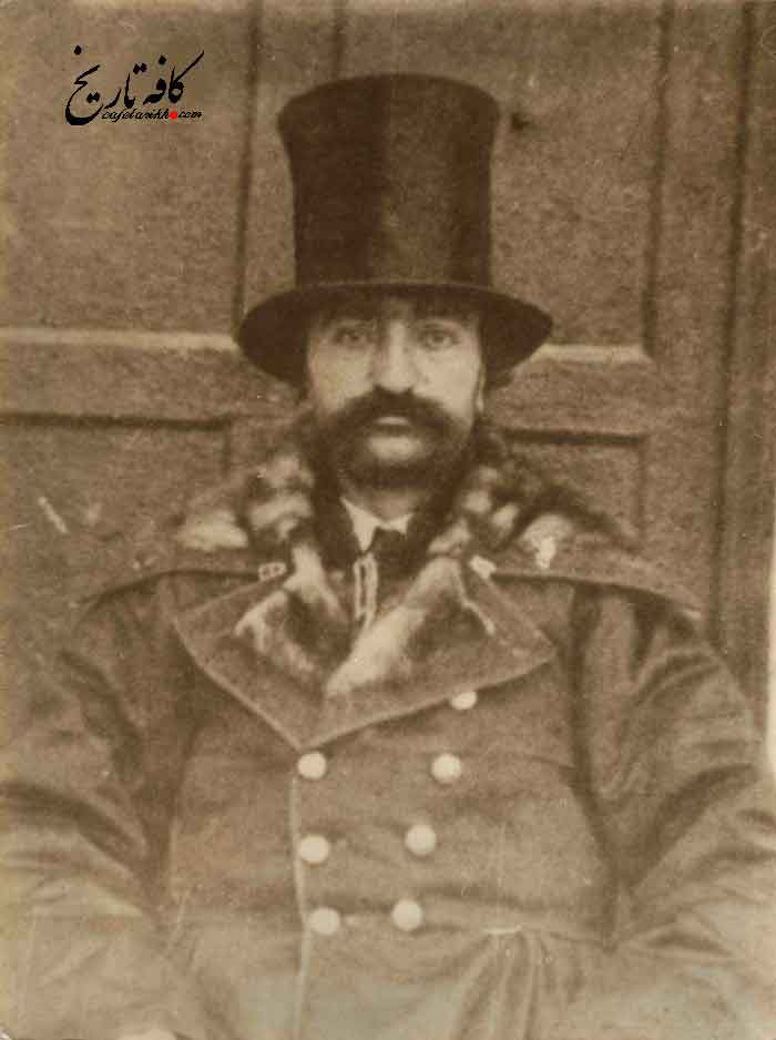 تصویری دیده نشده از ناصرالدین شاه قاجار با لباس‌ و کلاه فرنگی