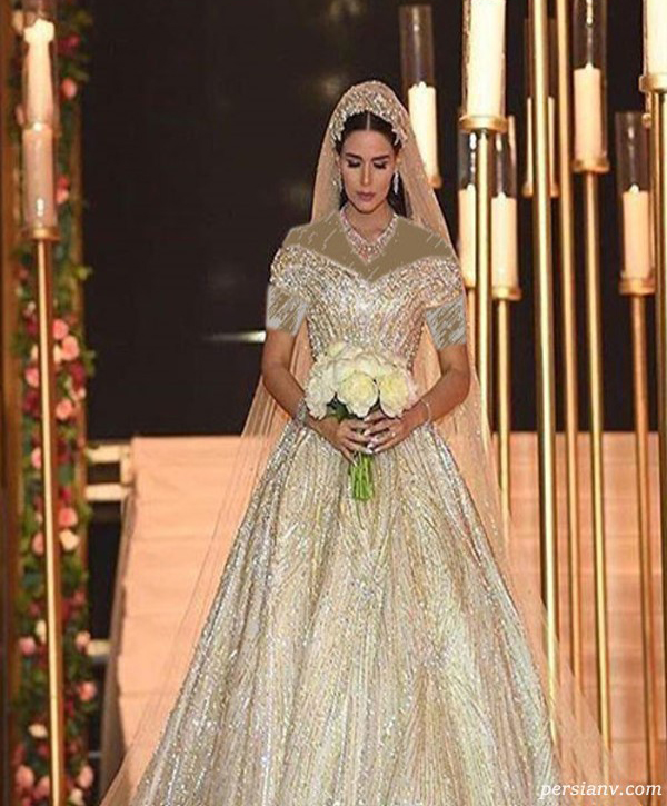 لباس عروس و لباس نامزدی زیبای عروس مشهور لبنانی