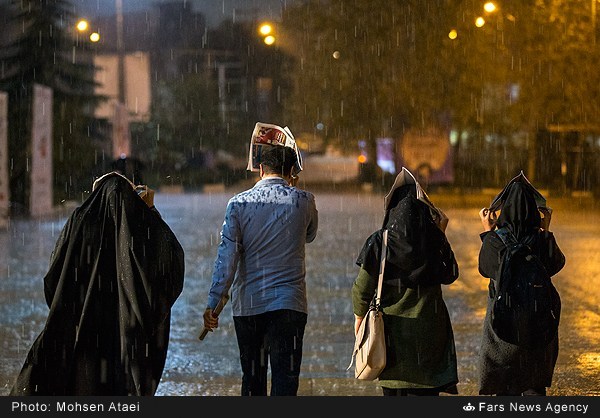 یک عصر بارانی دلپذیر در تهران!