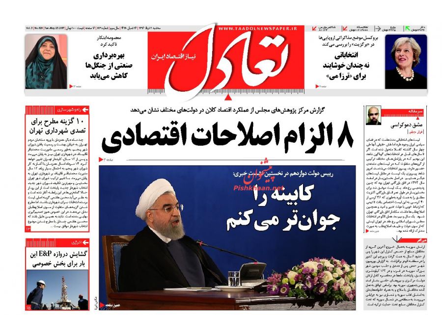 صفحه نخست روزنامه‌های اقتصادی ۲ خرداد ۹۶