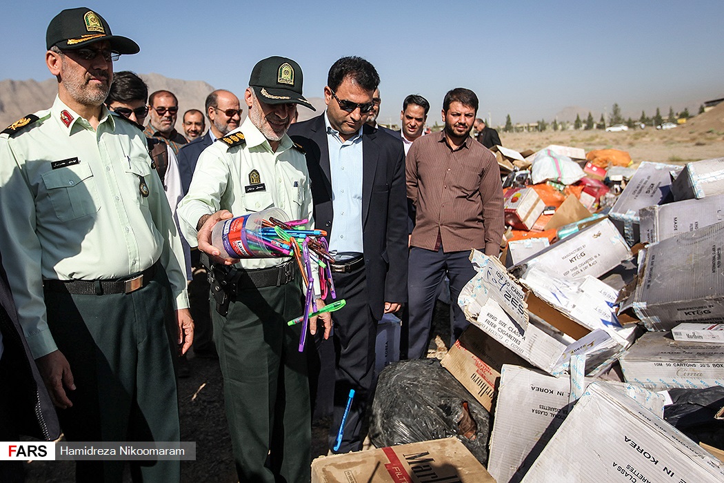 امحای ۱۴۰تن کالای قاچاق در اصفهان