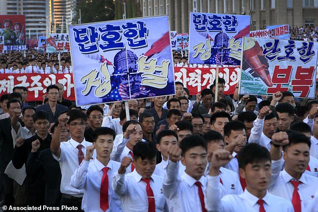 تظاهرات در کره شمالی علیه ترامپ