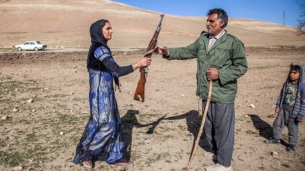 زن کرد عشایر کرمانشاهی با ۱۷ دوره قهرمانی کشوری و استانی در کیک بوکسینگ