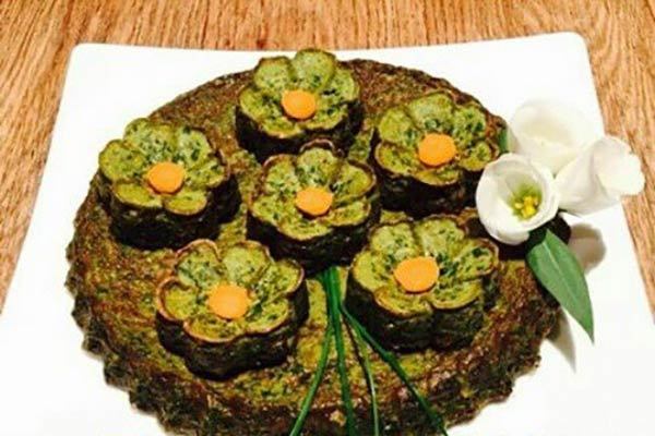 ایده‌های ساده و زیبا تزیین کوکو سبزی مجلسی