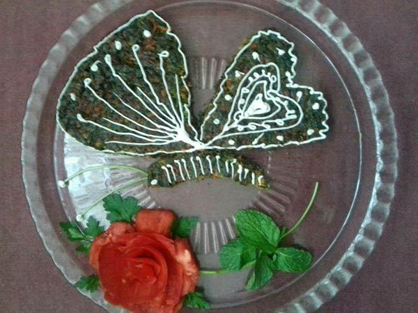 ایده‌های ساده و زیبا تزیین کوکو سبزی مجلسی