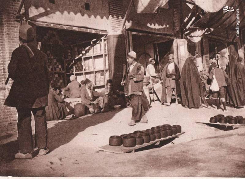 تصویری از بازار تهران در زمان قاجار