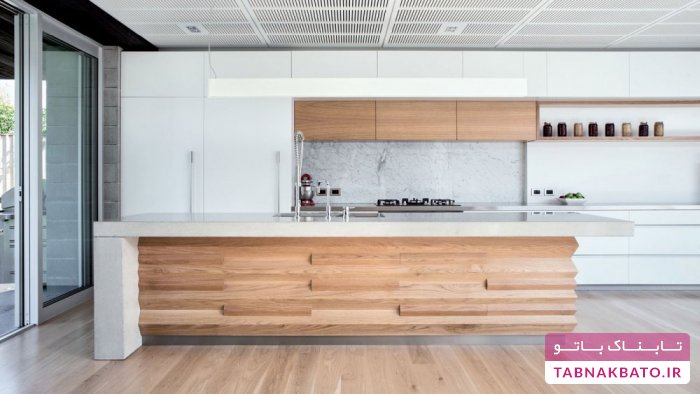 جزیره‌های چوبی، نمایی زیبا در آشپزخانه +تصاویر
