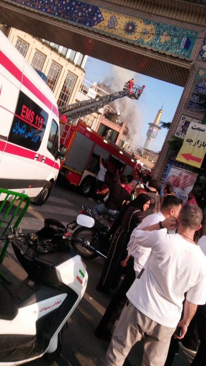 آتش سوزی در بخشی از بازار تجریش+ عکس