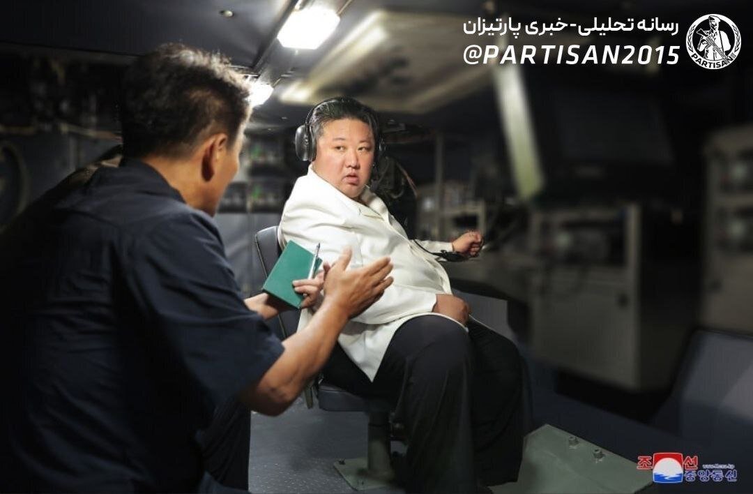 رهبر کره شمالی سوار بر یک نفربر عجیب!+ عکس