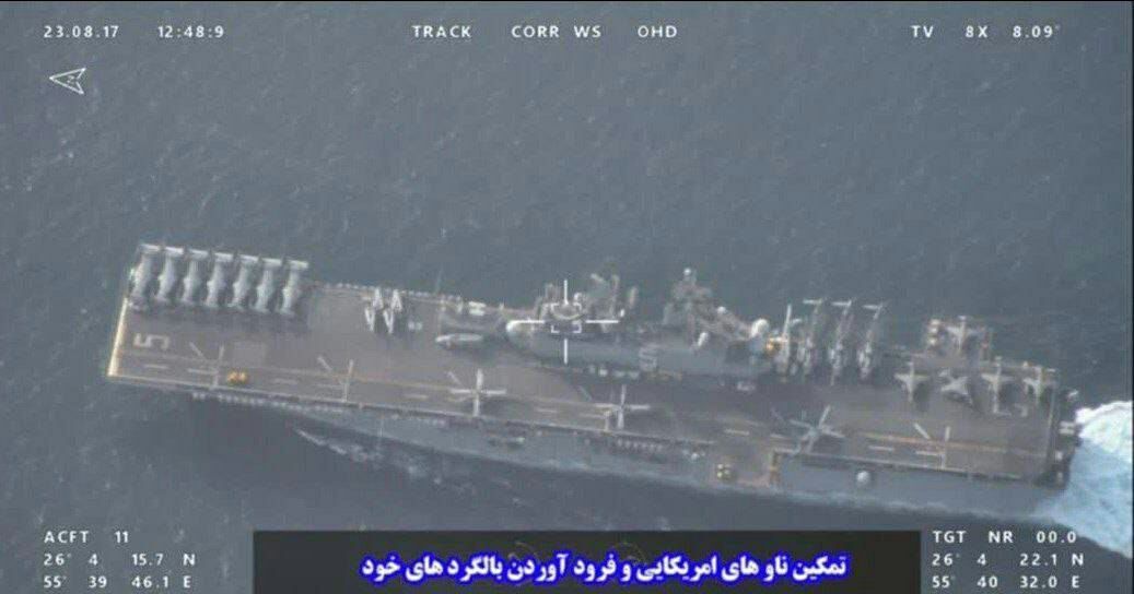 تصاویری از اخطار سپاه به ناوگروه آمریکا