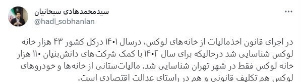 ۱۱۰ هزار خانه لوکس در شهر تهران شناسایی شد!+عکس ۱۱۰ هزار خانه لوکس در شهر تهران شناسایی شد!+عکس