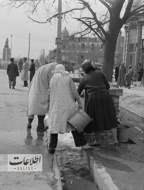 تصاویری جذاب از قنات فرمانفرما میدان حسن‌آباد، ۷۰ سال پیش
