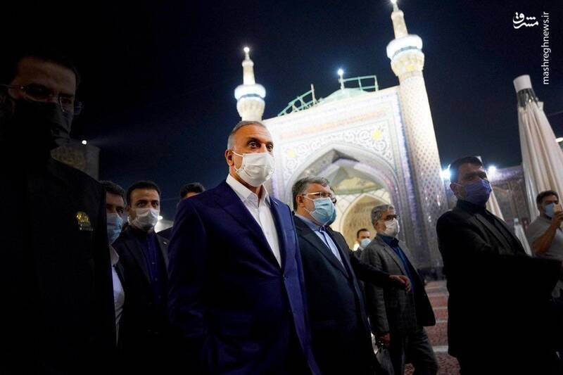 الکاظمی حرم مطهر امام رضا (ع) را زیارت کرد + تصاویر