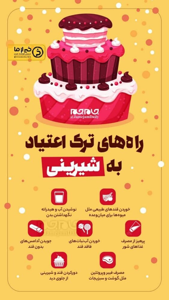 راه‌های ترک اعتیاد به شیرینی +اینفوگرافی