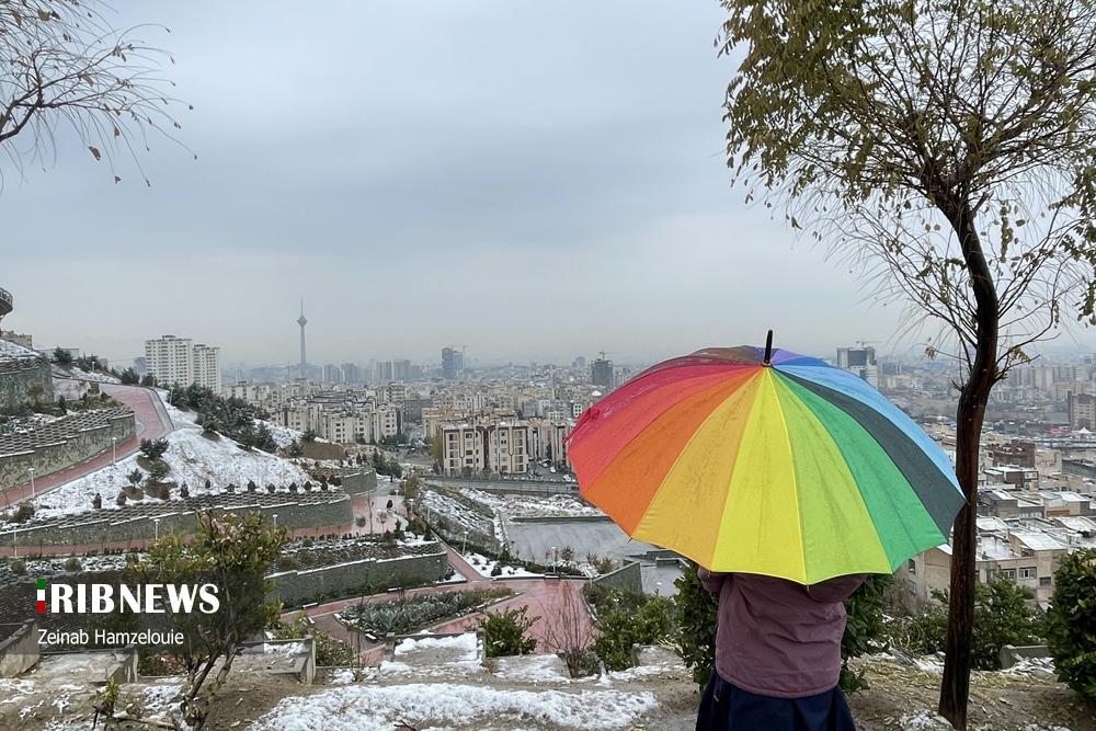 اولین بارش برف ۱۴۰۰ در تهران به روایت تصویر