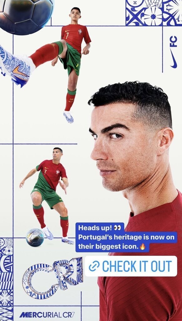 کفش ویژه برای آخرین حضور رونالدو در جام جهانی