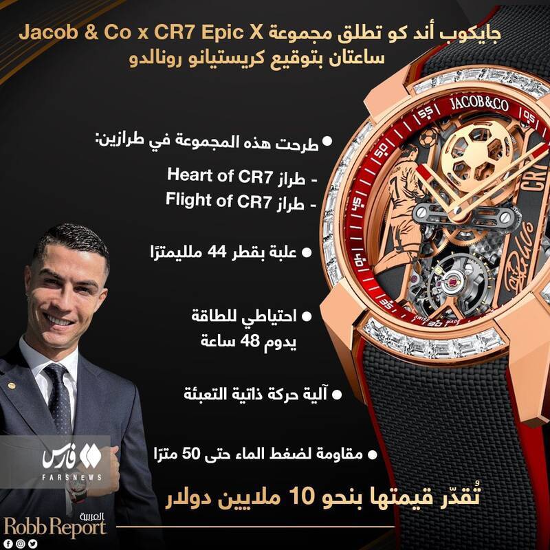 ساعت 10 میلیون دلاری رونالدو