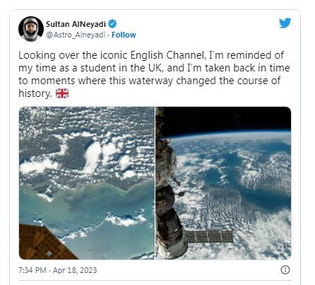 تصویر جالب دانشگاه محل تحصیل فضانورد اماراتی از فضا